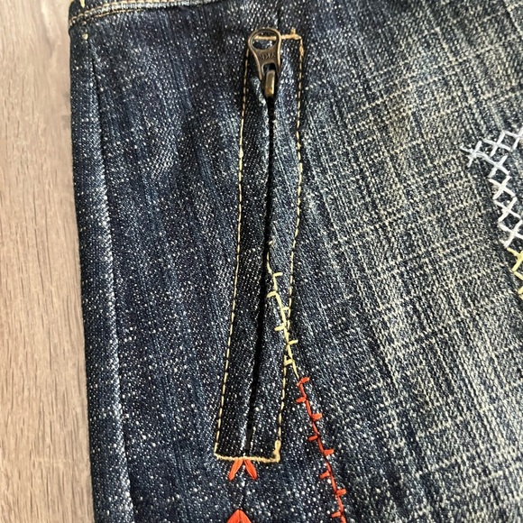 Akdmks Denim Mini Skirt with Colorful Stitching - Picture 5 of 13